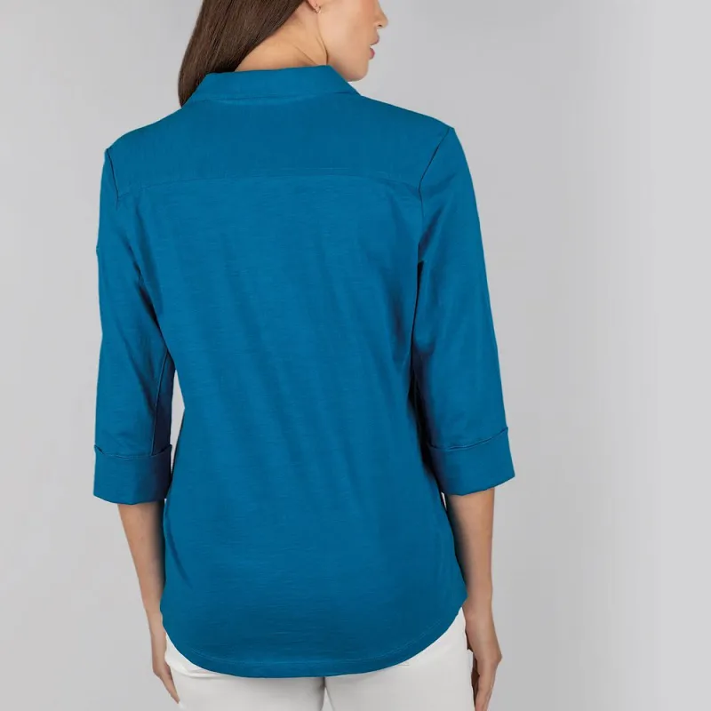 Schoffel Womens Mill Bay Shirt Mykonos Blue-3